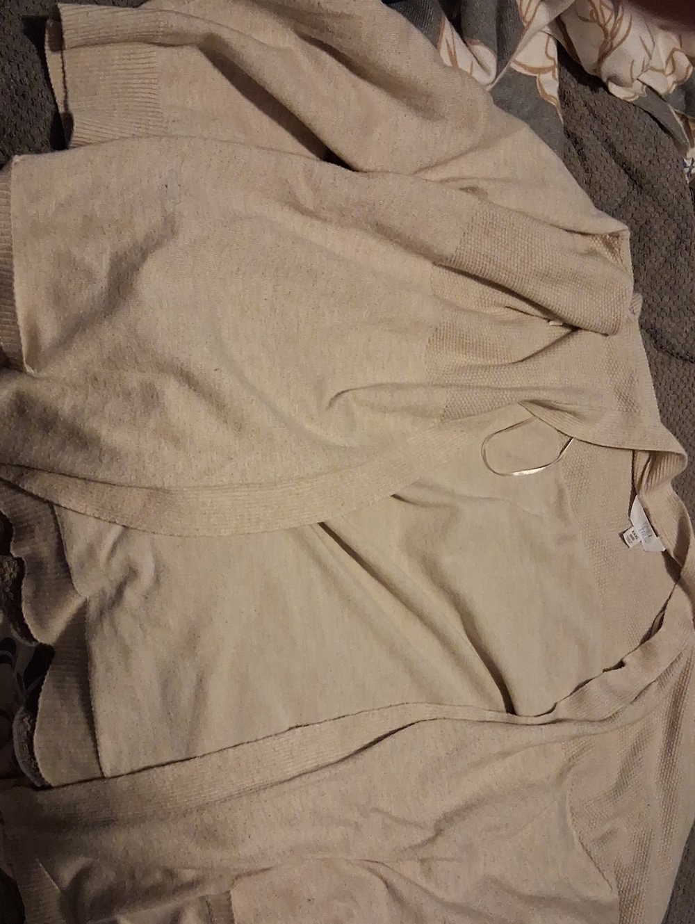 Time and Tru Cream Open-Front Women's Cardigan